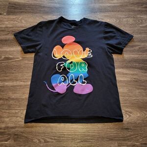 Disney Love For All LGBTQIA+ Pride Graphic Tee Shirt Mens Small